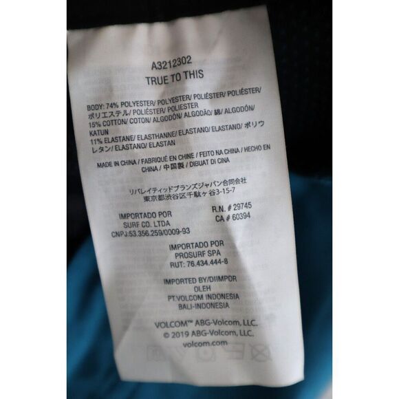 Volcom A3212302 Men's Sz 34 Ocean Teal Slub Frickin Cross Shred 20 Hybrid Shorts - Picture 5 of 9